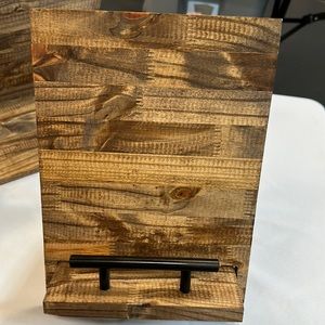 Cook book stand- handmade by retired Army Veteran. 12x8. Early American stain